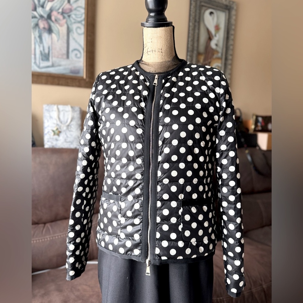 Moncler polka dots & stripes Meil Guibotto Reversible Down Puffer Jacket